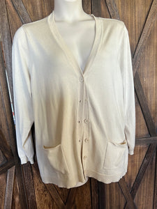 Cream Cardigan Size 2XL