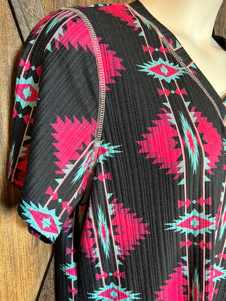 Crazy Train Aztec in Black Pink Size XL