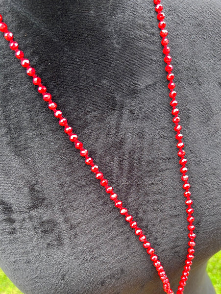 60” Wrap Necklace Red