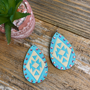 Turquoise and Cream Aztec-NWT