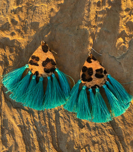 Leopard and Turquoise Drops