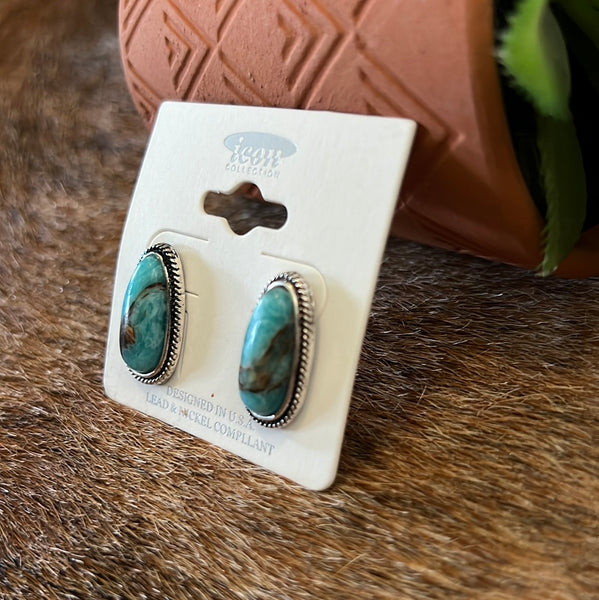 Turquoise Drop Studs NWT