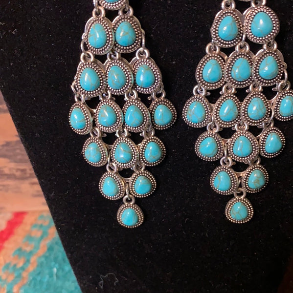 Turquoise Chandelier Drops-NWT