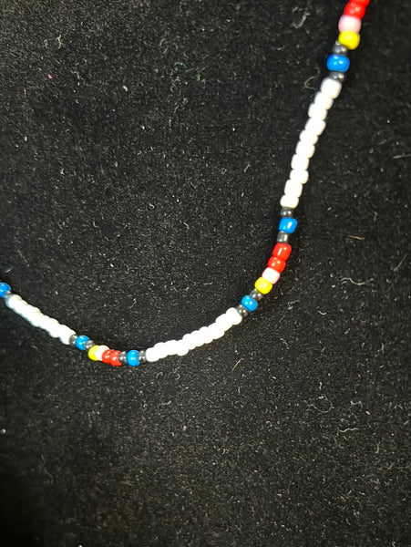 White Beaded Choker NWT