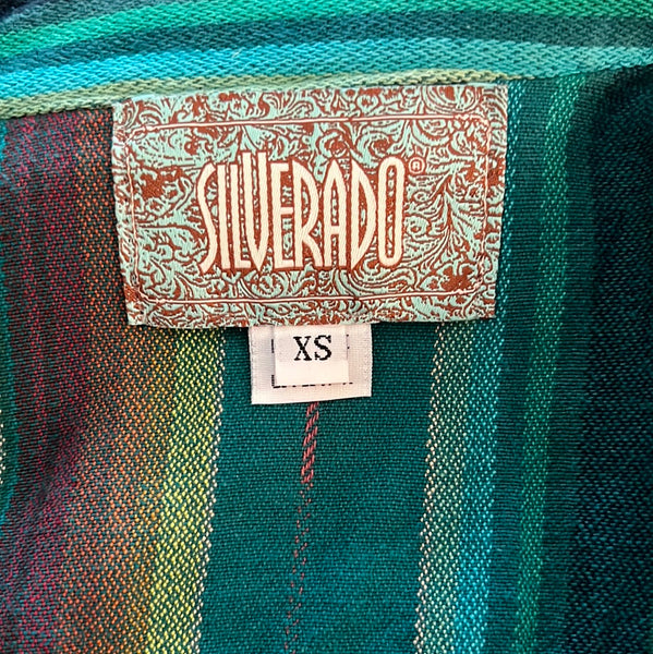 Silverado Teal/Multi Saltillo Botton Down Size XS